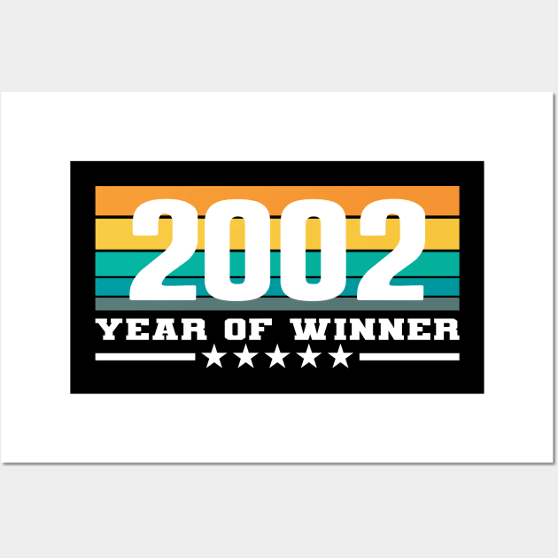 18th Birthday 18 2002 Funny Eighteen now Year of Winner Wall Art by Kuehni